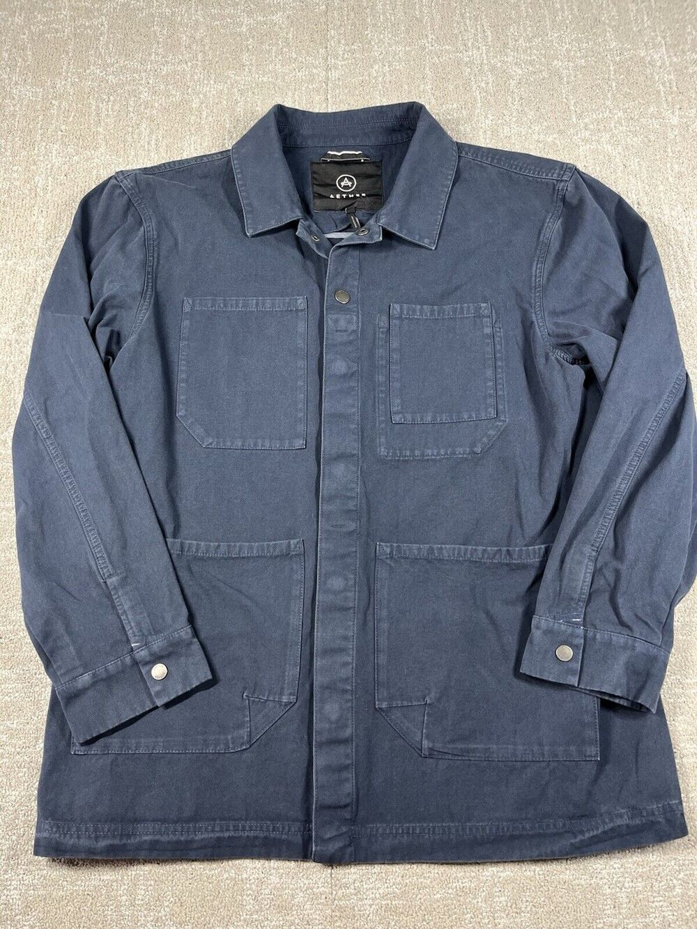 Aether Utility Jacket Men’s Sz XL Canvas Chest & Hand Patch Pockets Snaps
